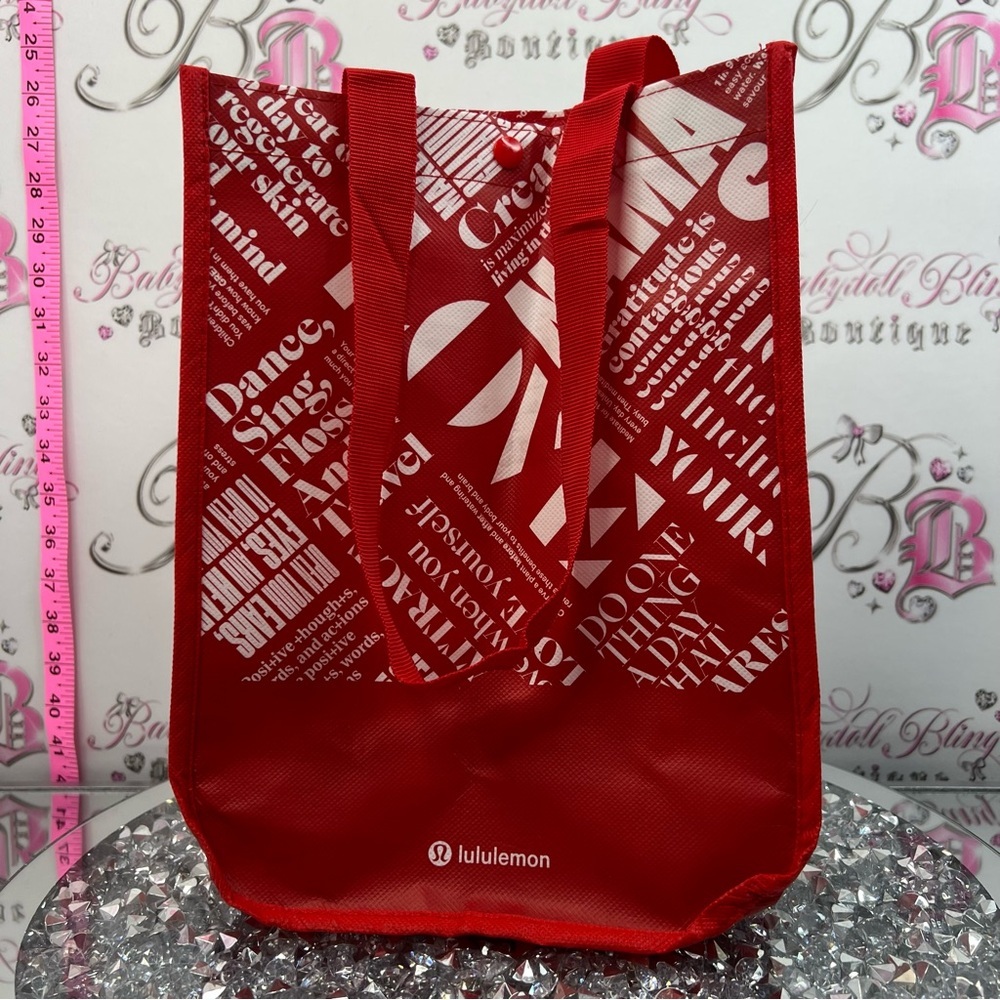lululemon athletica Red Graphic Tote Bag